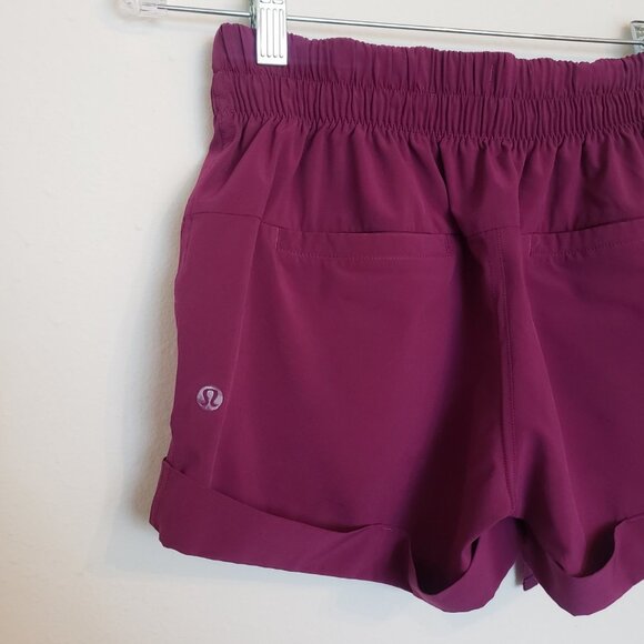 Lululemon Play All Day Plum Cuffed Athletic Shorts 4 - Picture 4 of 7